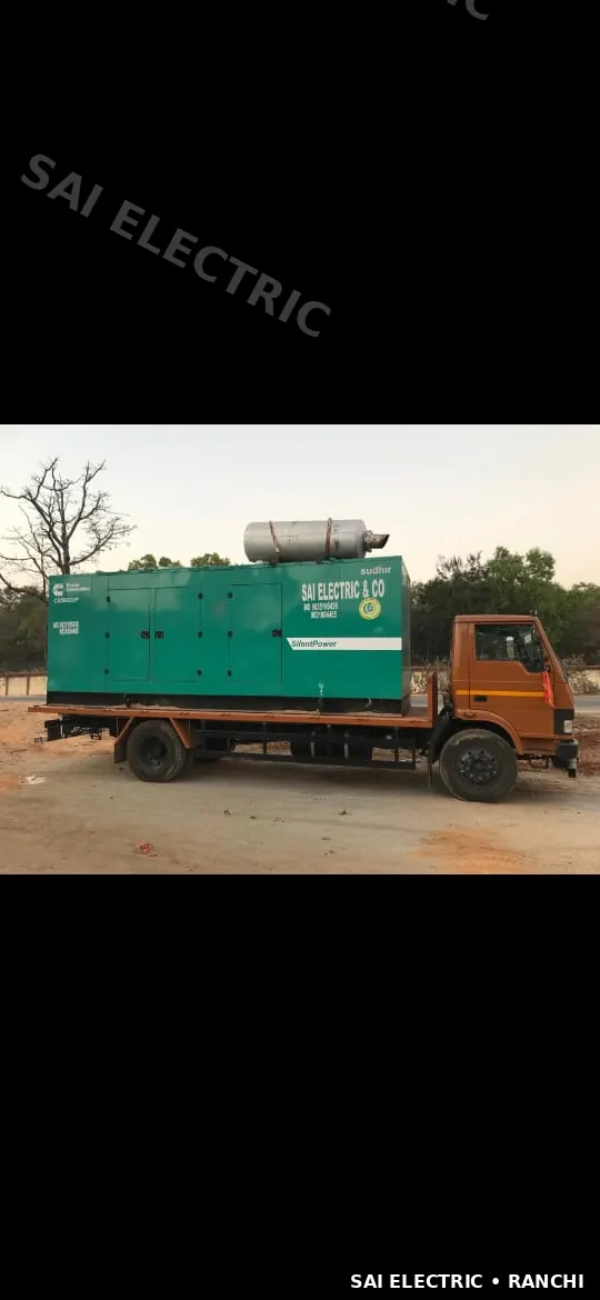 Mobile DG set on truck ready for site deployment — Sai Electric generator van 5